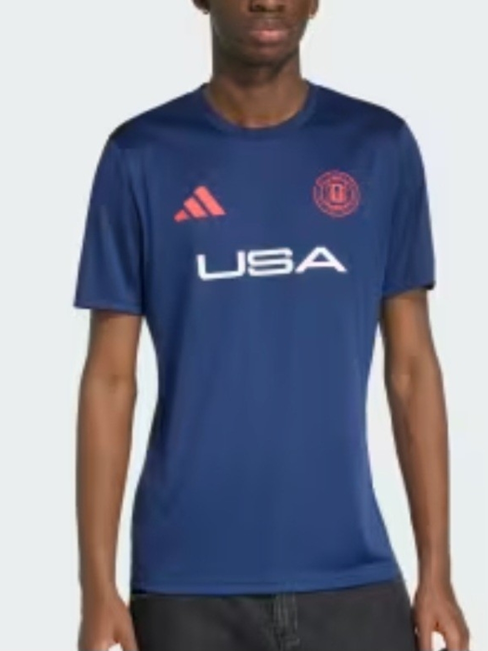 adidas FIFA  Navy Athletic USA Short-Sleeve Jersey with Logo